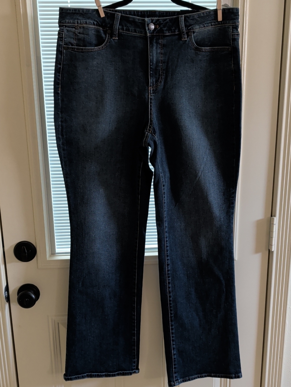 Talbots Women's Curvy Bootcut Dark Blue Jeans Size 14